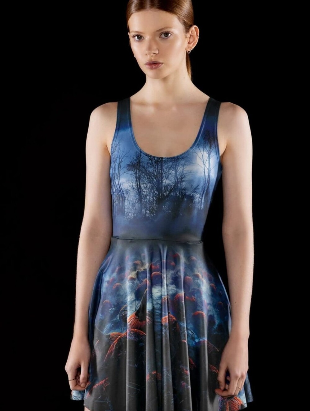 BlackMilk Stranger Things Poisoned Pumpkin Scoop Skater Dress
